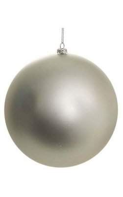 Plastic Matte Ball Ornament - Silver