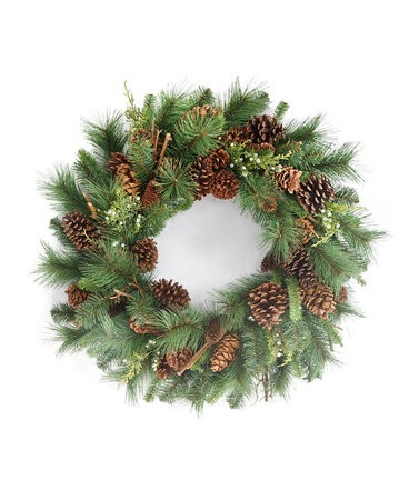 Mixed Sugar Pine Wreath with Pinecones