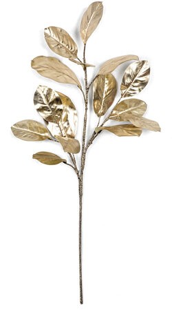37" Metallic Magnolia Leaf Spray | 8 Colors Available