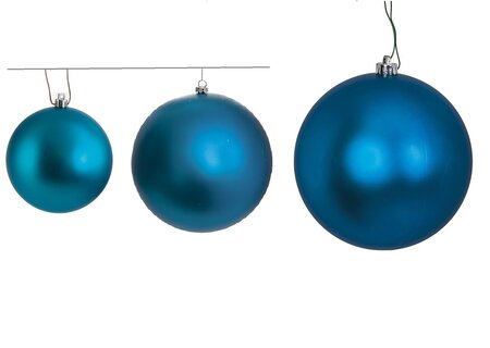 Dark Blue Matte Ball Ornaments in 4 Inch and 6 Inch Sizes