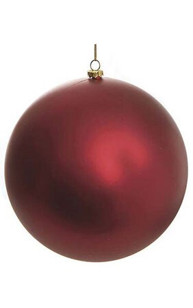 Plastic Matte Ball Ornament - Red