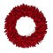 RED FLOCKED VALENTINO WREATH WITH RED LED LIGHTS | 36 inches OR 48 inches DIAMETER