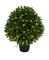 PE/PVC BURLINGTON SPRUCE BALL TOPIARY WITH LED LIGHTS | 27 inches TALL OR 39 inches TALL