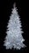 Iridescent Crystal White Slim Pine Trees with Lights | 5' to 15' Tall