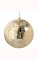 6 inches Plastic Mercury Glass Finish Ball Ornament - Chocolate