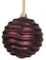 Earthflora's 6 Inch Matte Wavy Ball Ornament - Burgundy, Blue, Purple, Silver