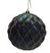Matte Navy Blue Diamond Pattern Ball Ornaments | 8 Inches