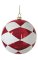 Pearlized Ball Ornament - White/Red