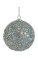 Tinsel/Sequined Ball Ornament - Silver