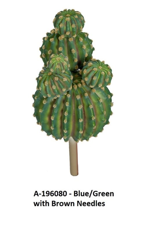 19 Inch Barrel Head Cactus Cluster | Green, Light Green, Or Blue/Green