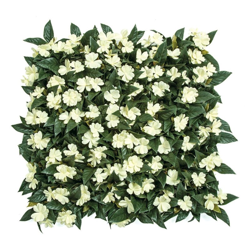 20 INCH X 20 INCH POLYBLEND FLOWERING IMPATIENS MAT | CREAM, PINK OR PURPLE