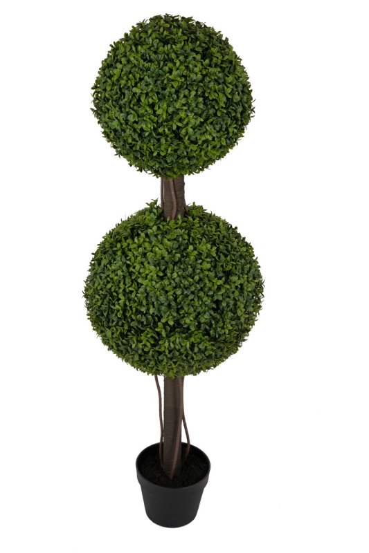 Polyblend Outdoor English Boxwood Topiary | 4' Double Ball Or 5' Triple Ball Topiary