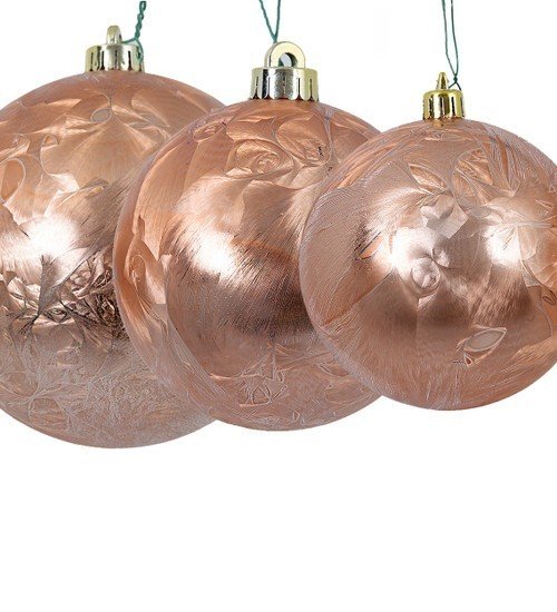 ROSE PINK GOLD MARBLE ORNAMENTS | 4 INCH, 5 INCH, OR 6 INCH