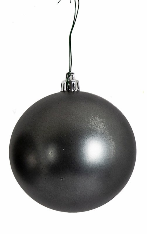 Matte Charcoal Ball Ornaments | 4 Inches, 6 Inches, 8 Inches, Or 10 Inches