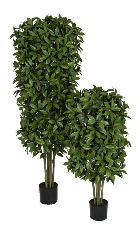 4 Foot Or 6 Foot Artificial Bay Laurel Topiary Tree
