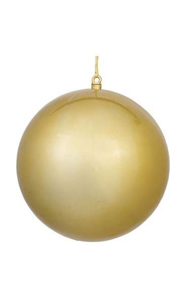 Plastic Shiny Ball Ornament - Outdoor UV Paint Finish - Gold